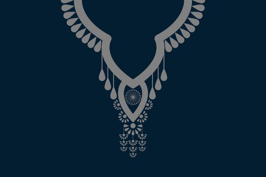 ethnic collar lace pattern traditional on black background. Necklace embroidery abstract vector illustration. Designs for fashion, fashion men, fashion women, kaftan, collar pattern, necklace pattern