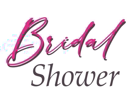 Calligraphy Bridal Shower Sign for your party decoration vector