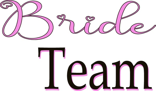 Bride team bridal Pink Sign vector