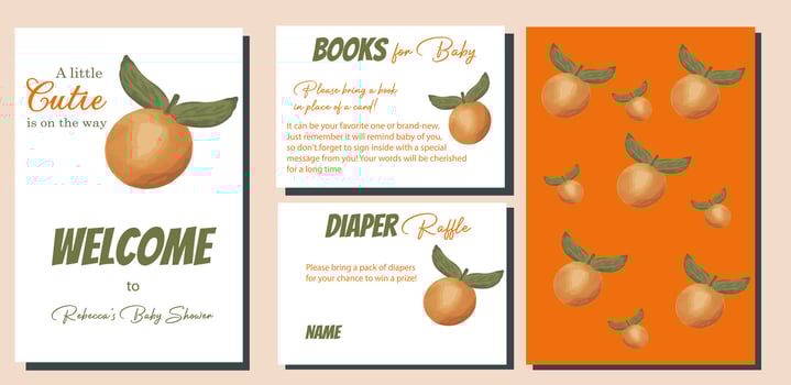 Retro Boho Rainbow and Hearts Baby Shower Invitation vector