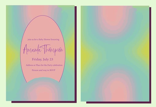Boho Raibow Funny Baby Shower Invitation vector