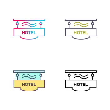Hotel Sign Vector Icon