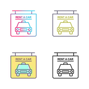 Rent a Car Vector Icon
