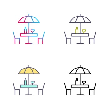 Unique Cafe Table Vector Icon