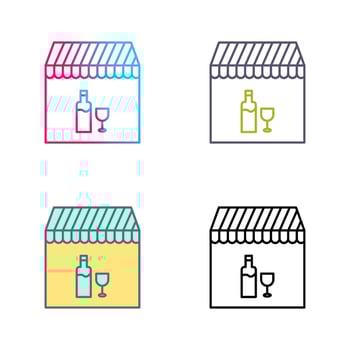 Unique Cafe and Bar Vector Icon