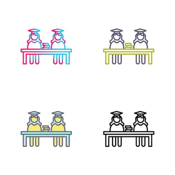 Unique Combined Study Vector Icon