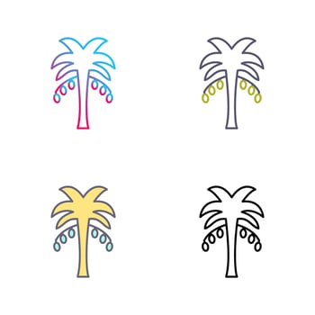 Coconut trees Vector Icon
