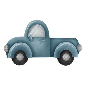 Classic pickup truck cartoon drawing png
