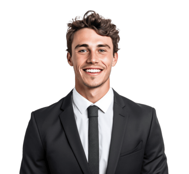 Portrait of smiling businessman. Illustration png