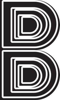 B letter logo solid style vector