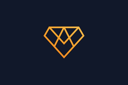 Elegant luxury gold diamond jewelry logo design vector