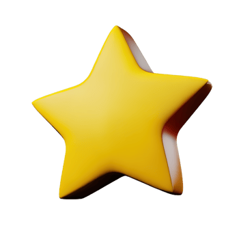 3D Floating Element Star Icon png