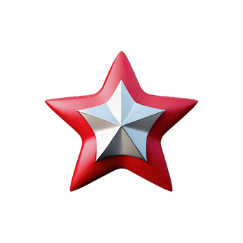 3D Floating Element Star Icon png