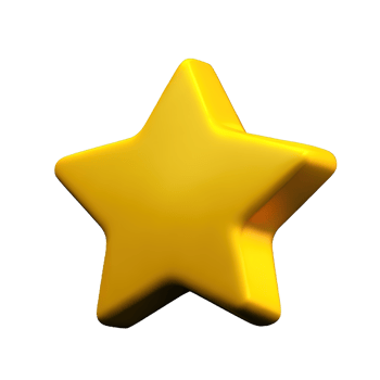 3D Floating Element Star Icon png