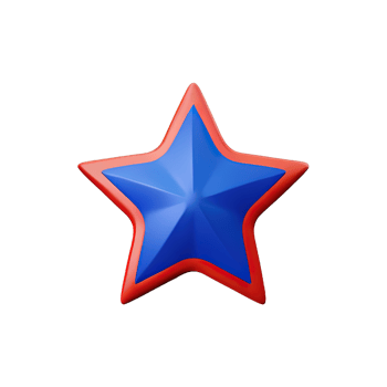 3D Floating Element Star Icon png