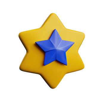 3D Floating Element Star Icon png