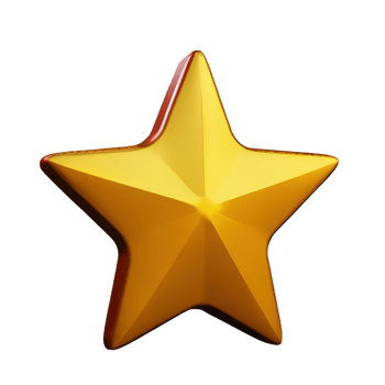 3D Floating Element Star Icon png