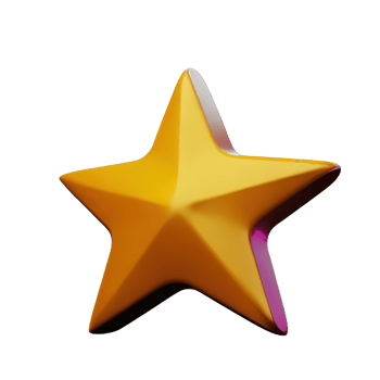 3D Floating Element Star Icon png