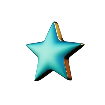 3D Floating Element Star Icon png