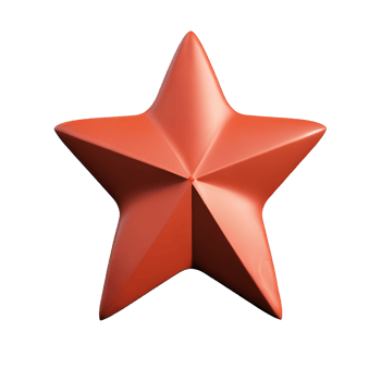 3D Floating Element Star Icon png