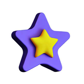 3D Floating Element Star Icon png