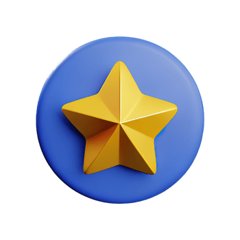 3D Floating Element Star Icon png