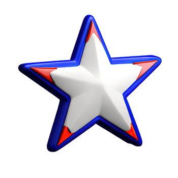 3D Floating Element Star Icon png