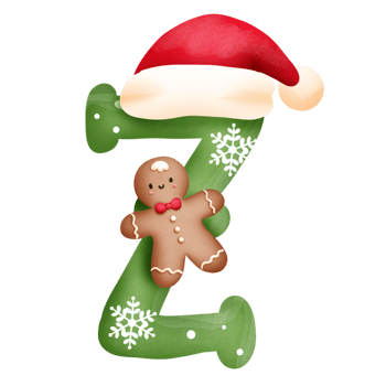 Xmas alphabet z png