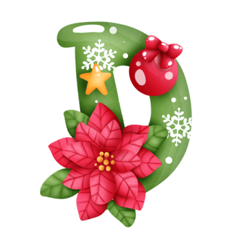 Xmas alphabet d png