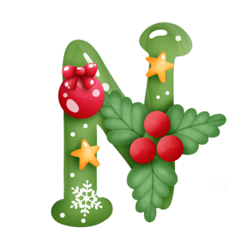 Xmas alphabet n png