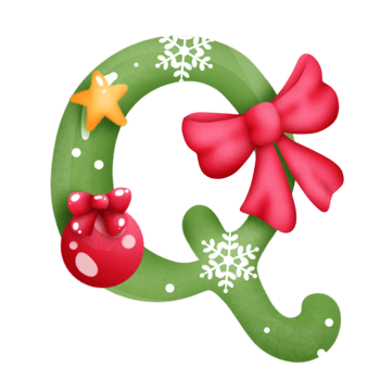 Xmas alphabet q png