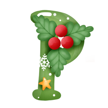 Xmas alphabet p png