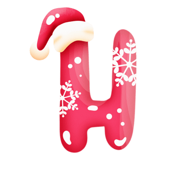 Xmas alphabet h png