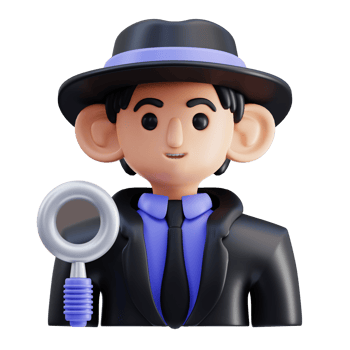 Police Investigator 3D Illustration png