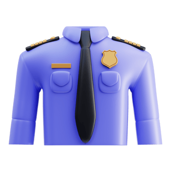 Police uniform 3D Illustration png