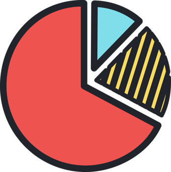 Diagram circle flat icon. png
