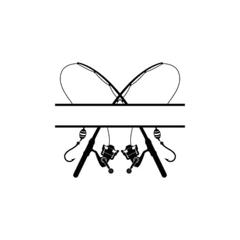 fishing rod icon vector