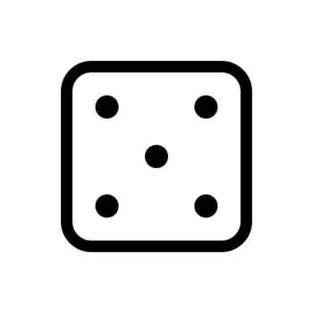 Simple Dice icon. The icon can be used for websites, print templates, presentation templates, illustrations, etc vector