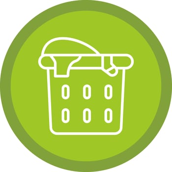 Laundry basket Vector Icon Design