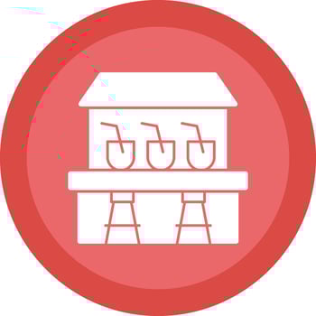 Beach bar Vector Icon Design