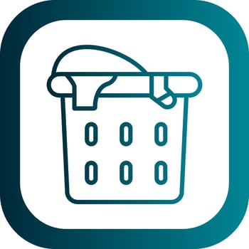 Laundry basket Vector Icon Design
