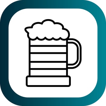 Beer glass Vector Icon Design