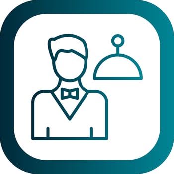 Waiter Vector Icon Design