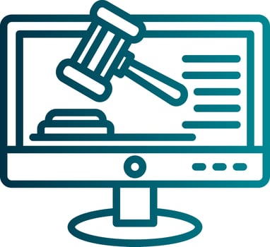 Online court Vector Icon Design