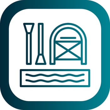 Rafting Vector Icon Design