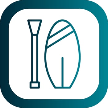 Paddle board Vector Icon Design