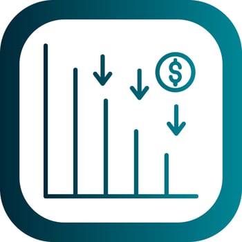 Line chart Vector Icon Design
