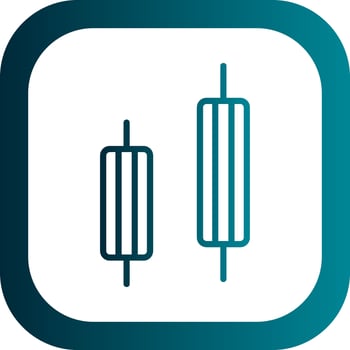 Bearish engulfing Vector Icon Design