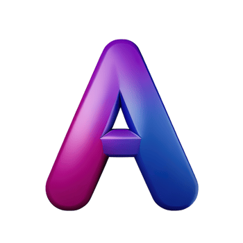 3D Letter A png