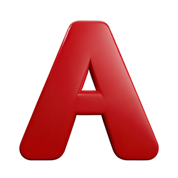 3D Letter A png